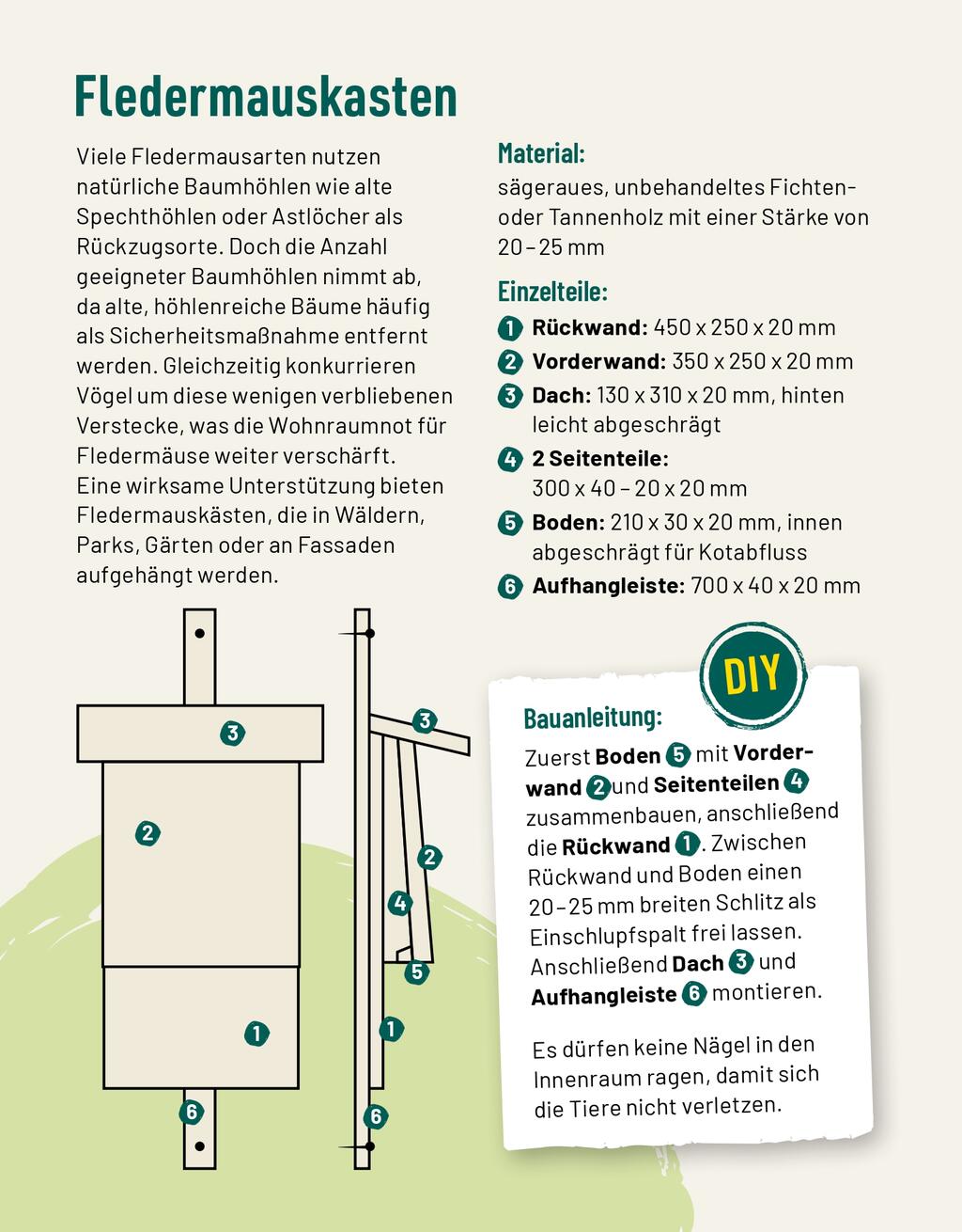 Anleitung Fledermauskasten